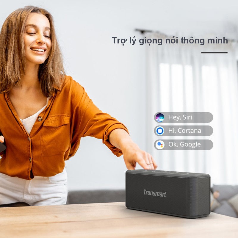 Loa Bluetooth 5.0 Tronsmart Element Mega Pro Công suất 60W Hỗ trợ TWS và NFC ghép đôi 2 loa Âm thanh nổi sống động