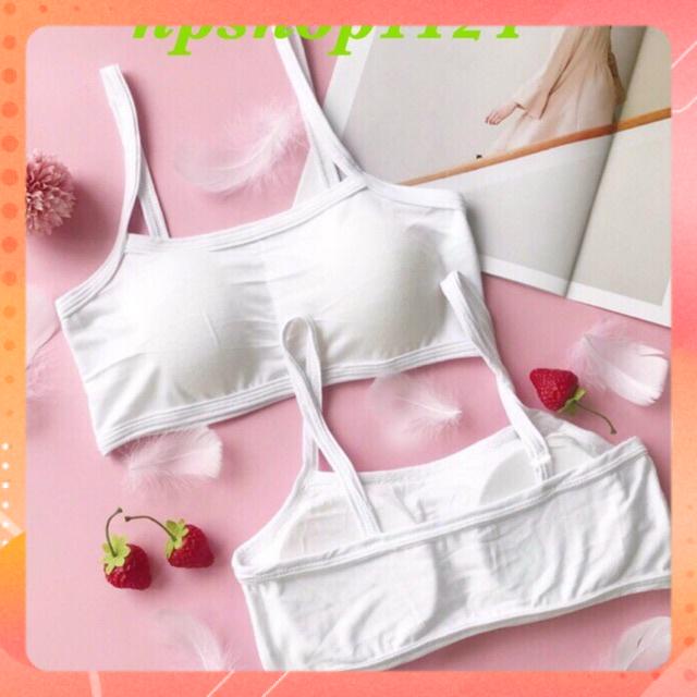 Áo bra học sinh cotton- áo lá học sinh 2 dây bản nhỏ sping | BigBuy360 - bigbuy360.vn