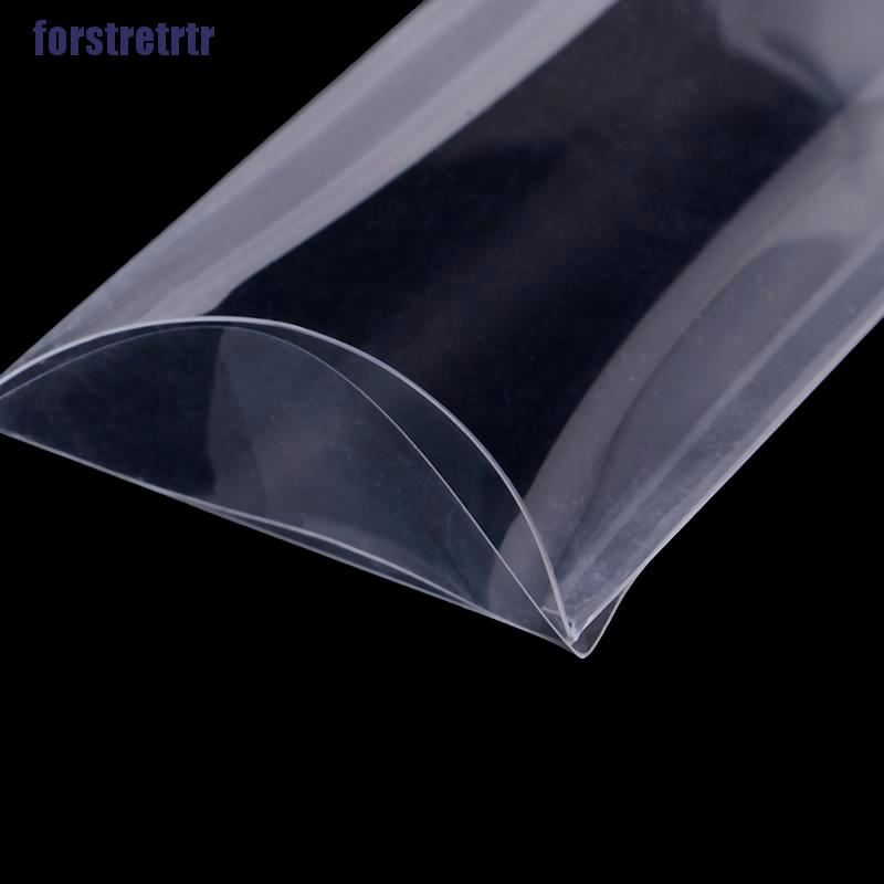 Bộ 50 hộp đựng kẹo hình gối bằng nhựa pvc trong suốt