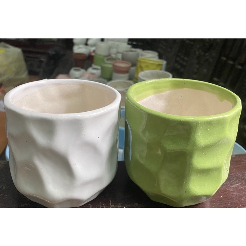 Chậu Sứ Mắt Na To, Chậu Sứ Bát Tràng Giá Rẻ 10cm và 7cm