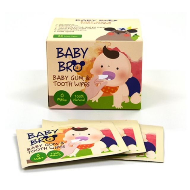 Gạc BaBy Bro vệ sinh răng miệng cho bé (25 miếng)