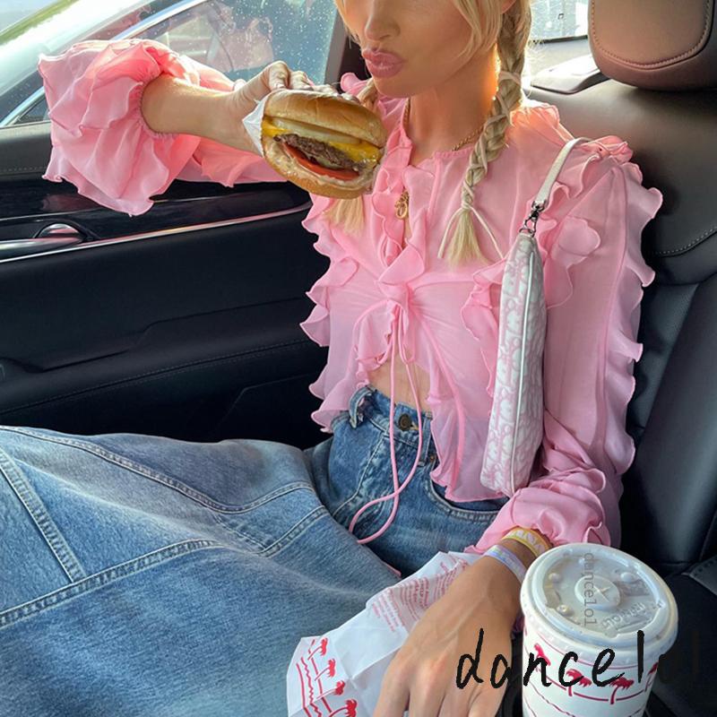 Áo Múa 1O1 Màu Trơn Cổ Tròn Hở Rốn Thời Trang Cho Nữ