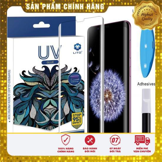 (UV Cao Cấp) Kính cường lực Lito cao cấp UV Full màn hình công nghệ mới đèn UV samsung S8,9,10(PLUS,NOTE),20,20 Ultra