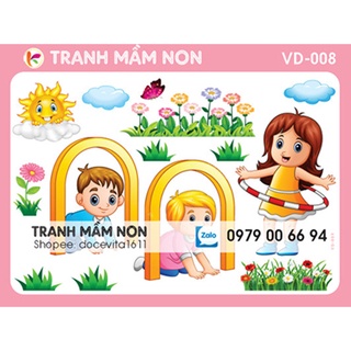 Decal mầm non-GÓC VẬN ĐỘNG VD-008