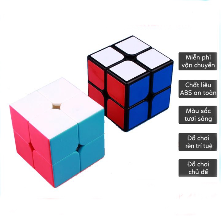 Đồ chơi Rubik 2x2 Qiyi khối lập phương bằng nhựa ABS an toàn cho trẻ em