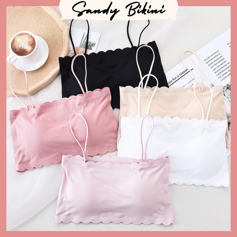 Áo Bra  Su Tăm Viền Sóng Trẻ Trung 2 Dây Siêu Hót 235