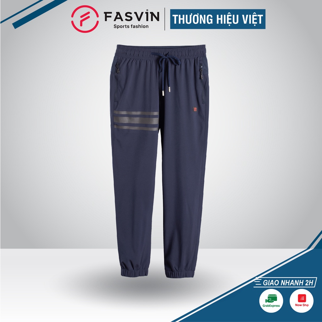 Quần gió nam Fasvin DC20451.HN bo gấu vải gió 02 lớp lót lưới chun co giãn 4 chiều.
