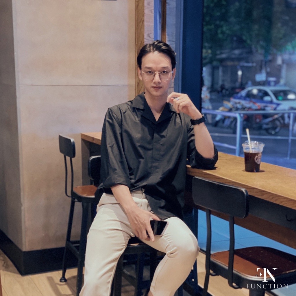 Áo Sơ mi Nam Oversized cổ Cuban tay dài FUNCTION siêu thoáng mát (Semi Oversized Cuban Shirt) | BigBuy360 - bigbuy360.vn