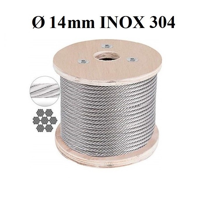 Dây cáp Ø [ 14mm ] INOX 304