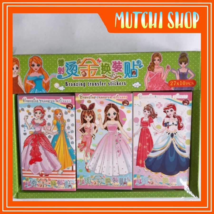 Quyển Sổ Hình Dán Sticker Váy Công Chúa Hộp 27 Quyển Siêu Dễ Thương Cho Bé Sỉ Đồ Chơi Trẻ Em Hà Nội