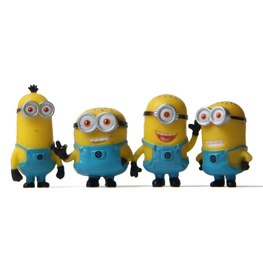 Set 4 Đồ trang trí Minion Mini Dễ Thương Trang Trí Bàn Làm Việc