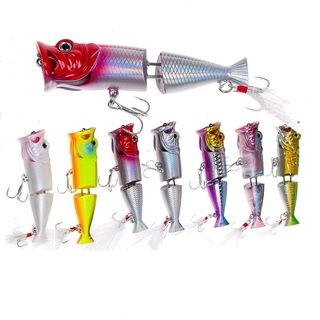 Mồi Câu Cá Giả 3d Bằng Nhựa Cứng 8cm / 11.5g 7 Màu Chống Nước Chống Ăn Mòn Có Móc