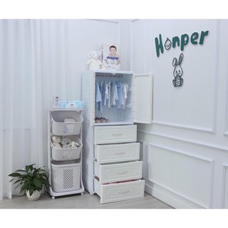Tủ Nhựa HONPER 5 tầng vân gỗ