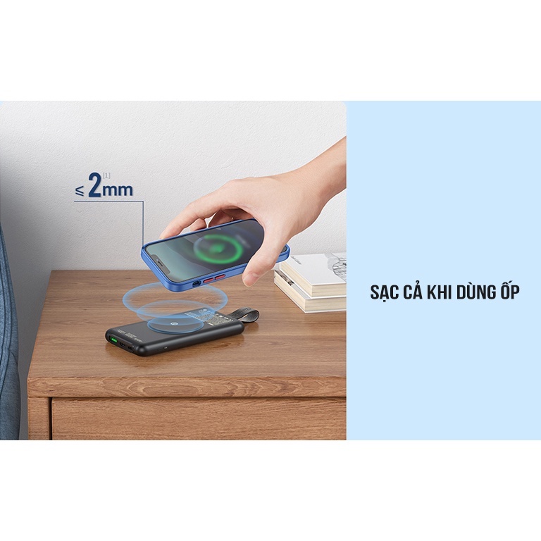 Sạc dự phòng không dây 10000mah cho ip samsung PD 22W ICYBERNET REMAX RP226