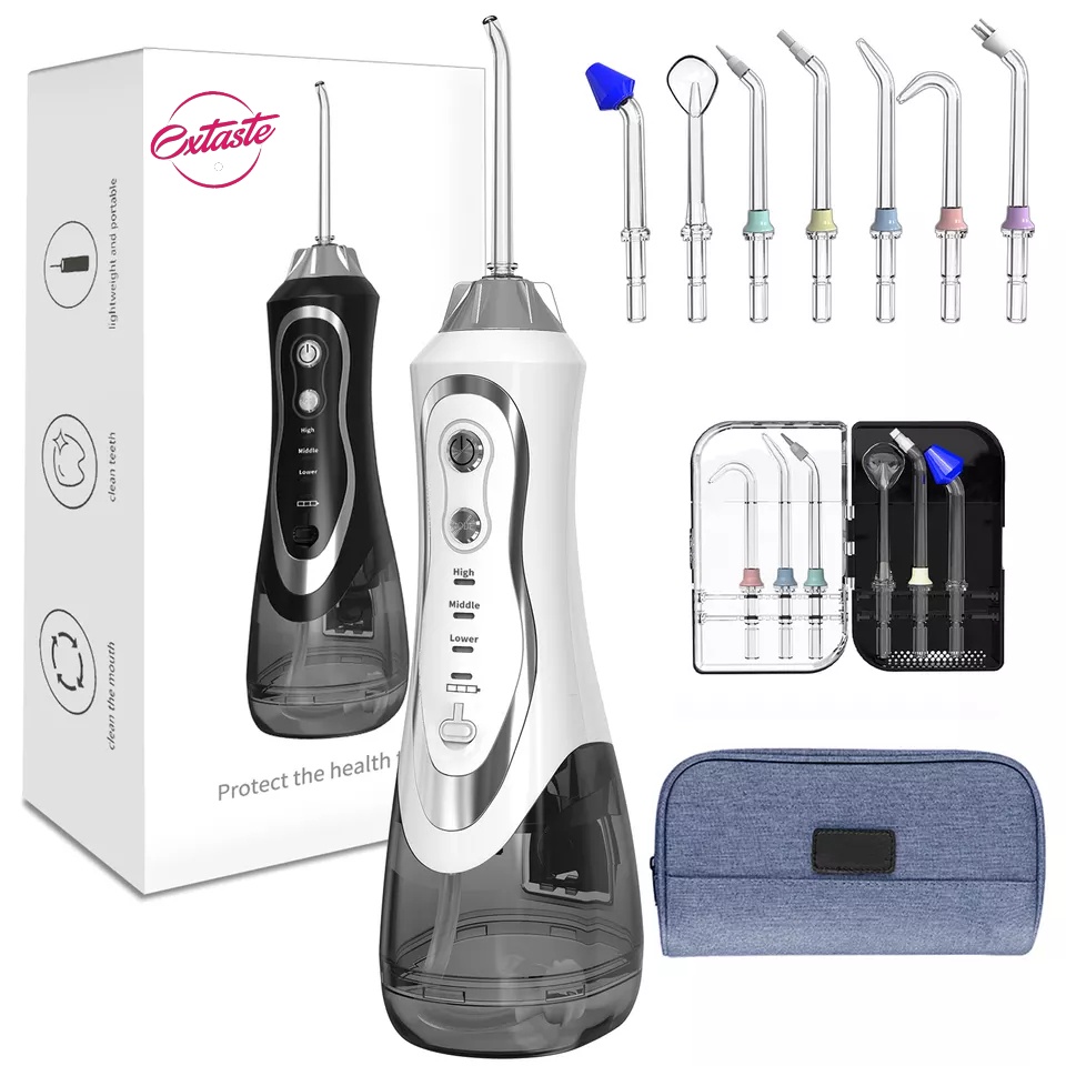 Máy tăm nước cầm tay healthy care extaste electronics water flosser giúp sạch mảng bám, trắng răng, cần thiết cho mọi gi