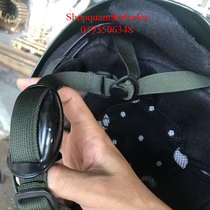 Nón bảo hiểm cao cấp xanh rêu, sản phẩm chính hãng, tiêu chuẩn QR Việt Nam