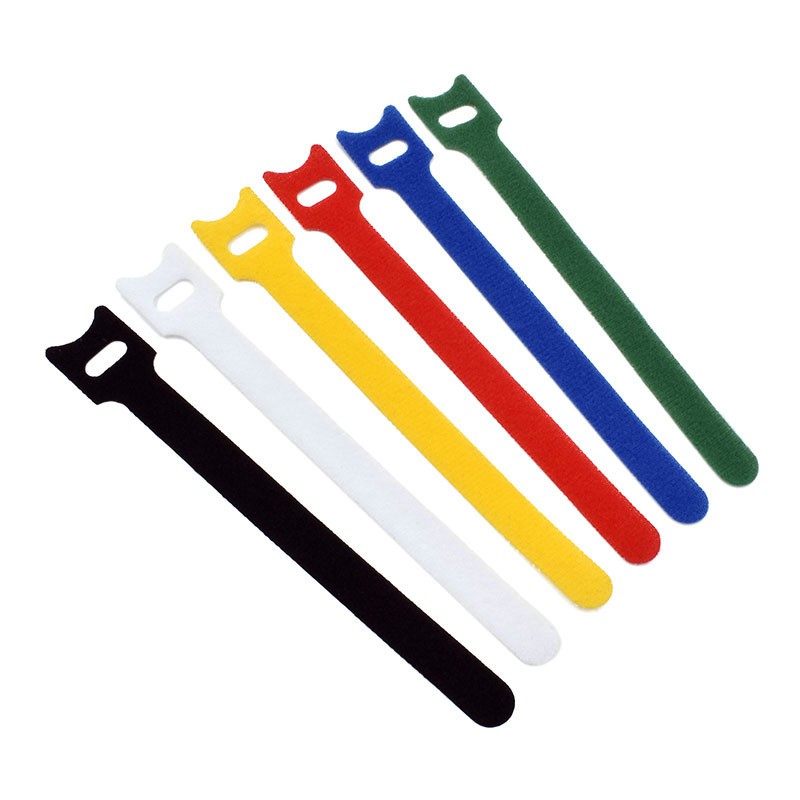 Bộ 5 dây quấn dây cáp sạc chữ T nhiều màu sắc có thể tái sử dụng kích thước 15*1.2cm