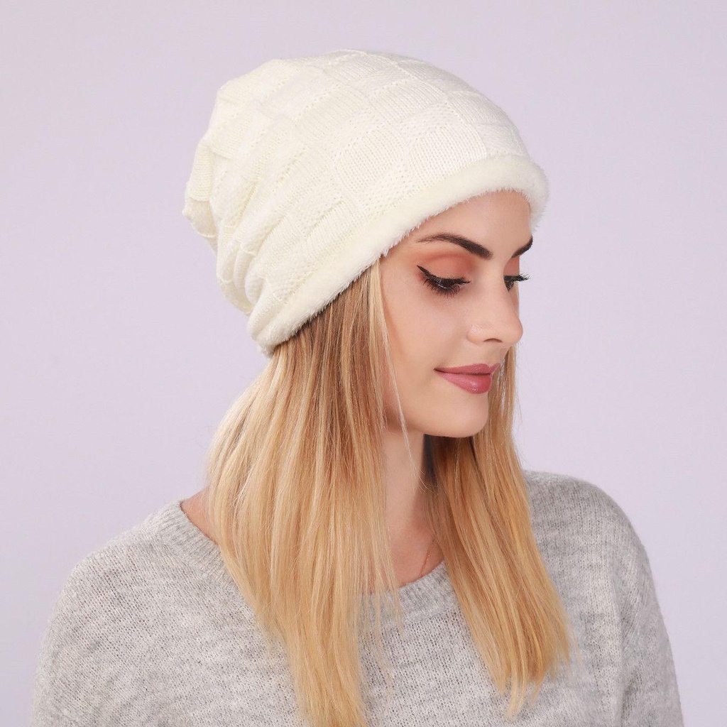 Mũ Beanie Mềm Màu Trơn In Họa Tiết Đầu Lâu Cá Tính