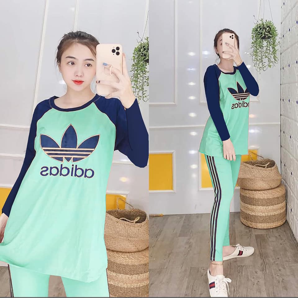 Đồ bộ kiểu dáng thể thao nữ thời trang - Form chuẩn y hình
