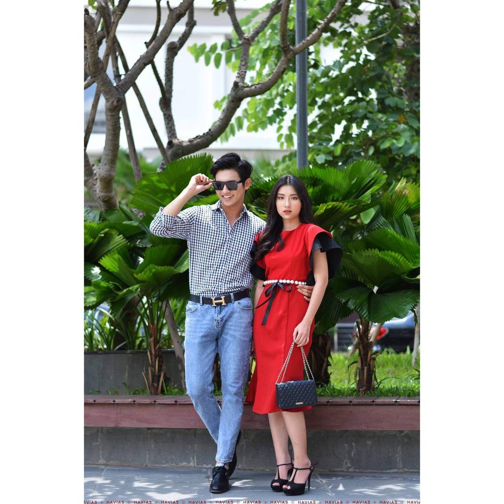 Sơ mi tay dài Havias kẻ sọc 3 màu vải Cotton 100% cao cấp