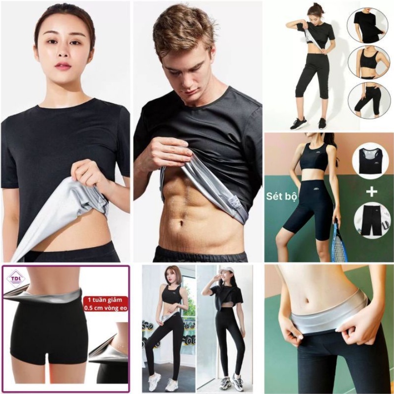 Áo Tập Sinh Nhiệt Đánh Tan Mỡ ,Quần Tập  Sinh Nhiệt Đánh Tan Mỡ Đổ Mồ Hôi Giảm Mỡ Siêu Tốc