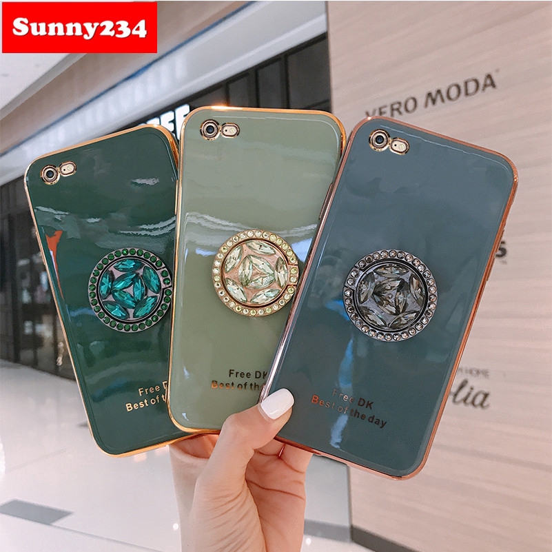 Ốp điện thoại silicon mềm mại 6D sang trọng có giá đỡ dạng nhẫn cho iPhone 6 6S 7 8 Plus X XS MAX XR