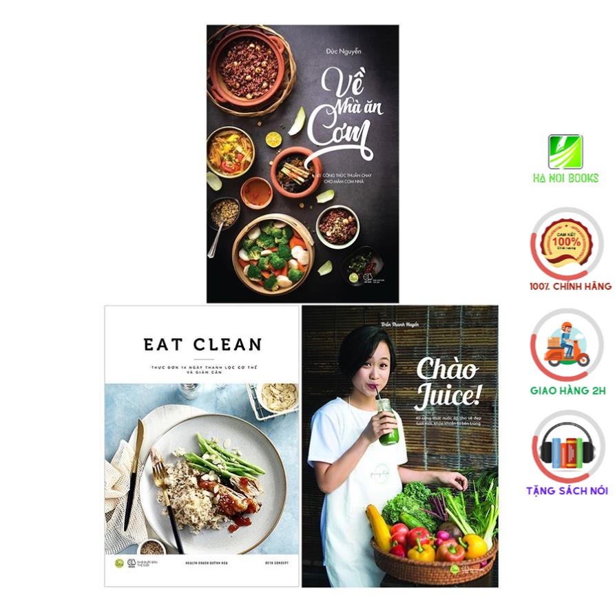 Sách - Combo Eat clean + Chào Juice + Về nhà ăn cơm [AZVietNam]