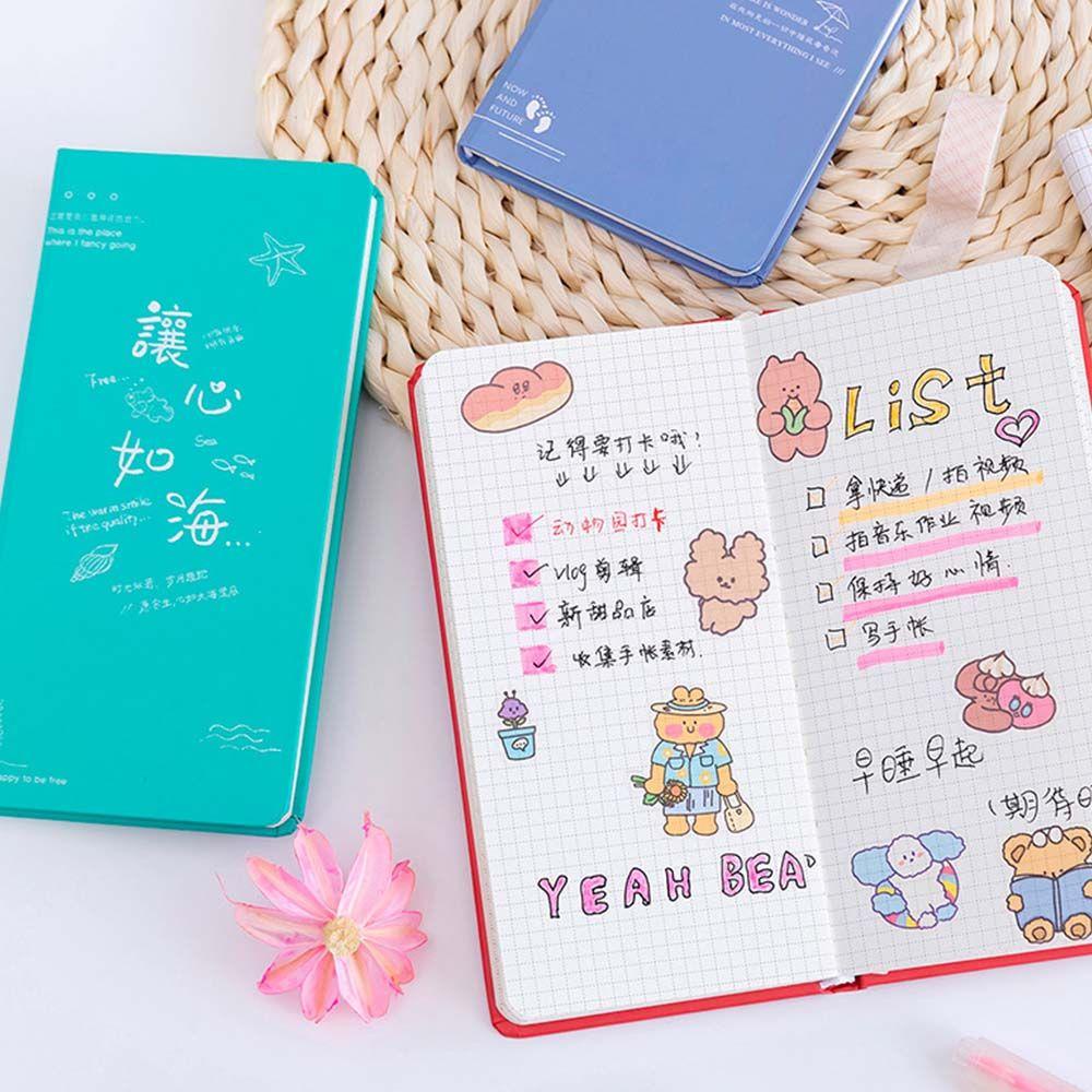 PEWANY Sổ Ghi Chú Agenda Kế Hoạch Kẻ Ô DIY Dành Cho Học Sinh