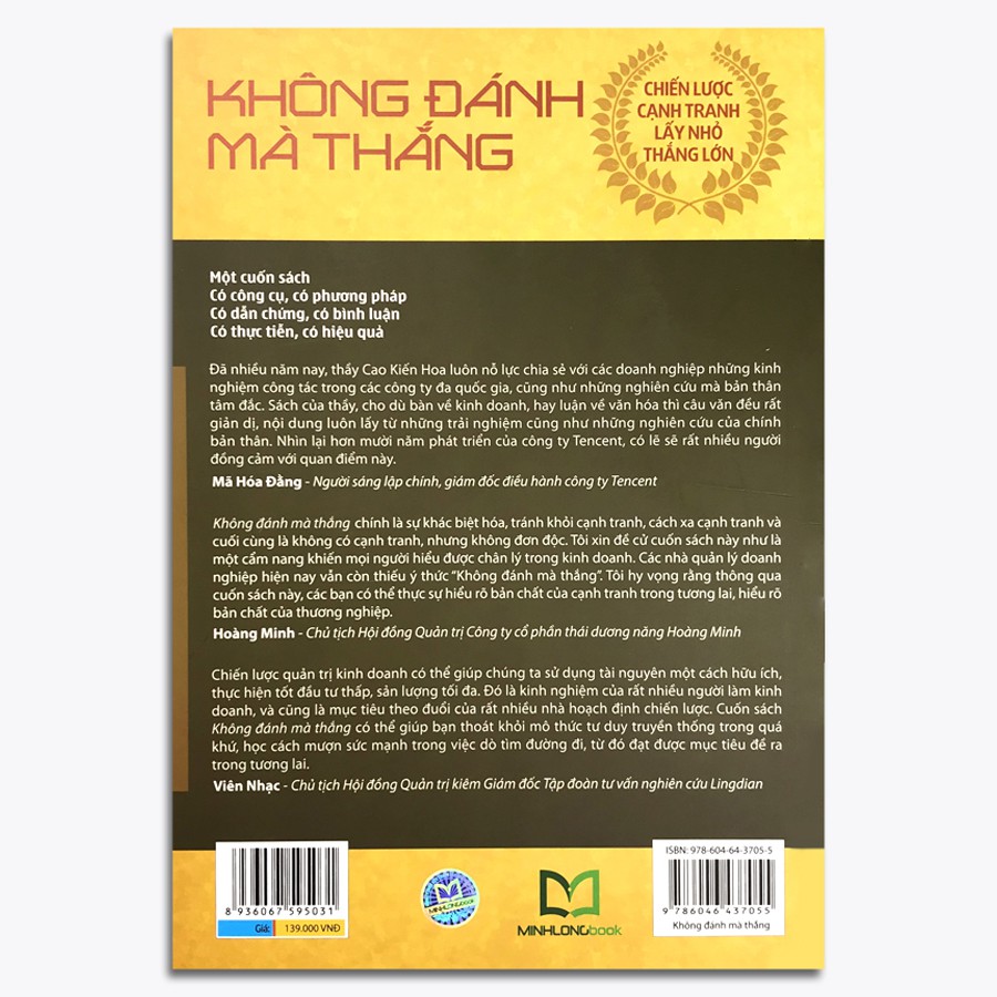 Sách Không Đánh Mà Thắng - Chiến Lược Cạnh Tranh Lấy Nhỏ Thắng Lớn (Kèm Bookmark) | BigBuy360 - bigbuy360.vn