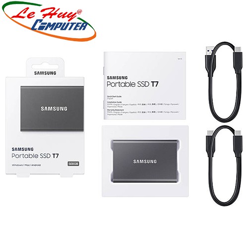 Ổ Cứng Di Động SSD Samsung T7 Portable 500GB 2.5 inch USB 3.2 (MU-PC500T/WW)