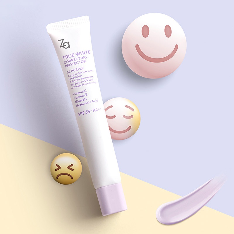 Kem lót Za chống nắng nền tím SPF33 PA+++ điều dầu dưỡng ẩm làm sáng da che khuyết điểm vô hình lâu trôi 35g