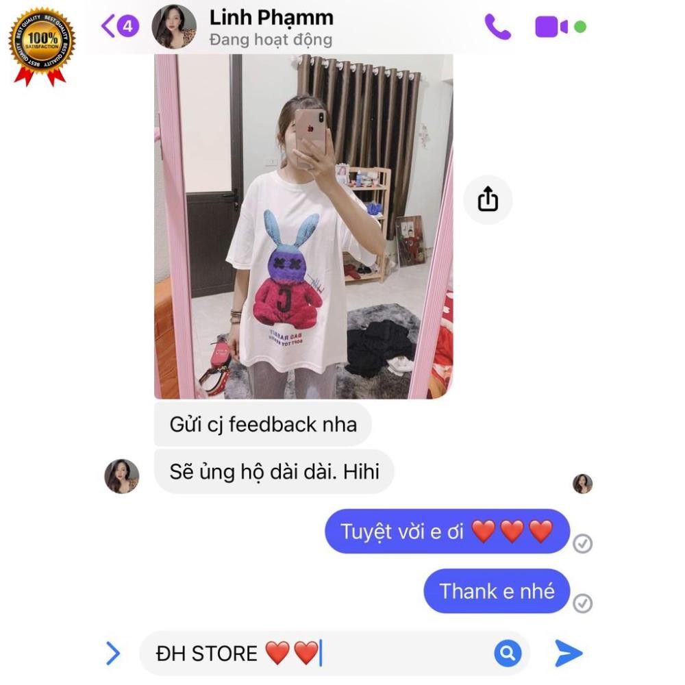 Áo Thun Quảng Châu Nam Nữ Hình Thỏ Bad Rabbit [CHẤT MÁT, KHÔNG XÙ] Áo Phông Nam Nữ Hàng Quảng Châu Cao Cấp Mới Về . | BigBuy360 - bigbuy360.vn