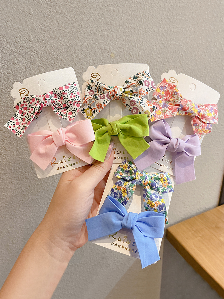 Kẹp Tóc Đính Nơ Phong Cách Hàn Quốc Xinh Xắn Cho Nữ