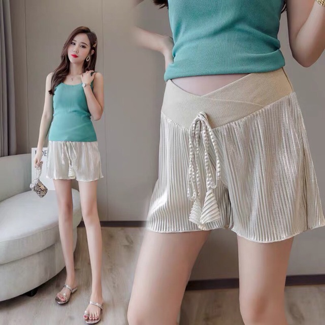 🤰quần đùi bầu nhẹ nhàng mùa hè(hàng quảng châu)sẵn hàng giao ngay