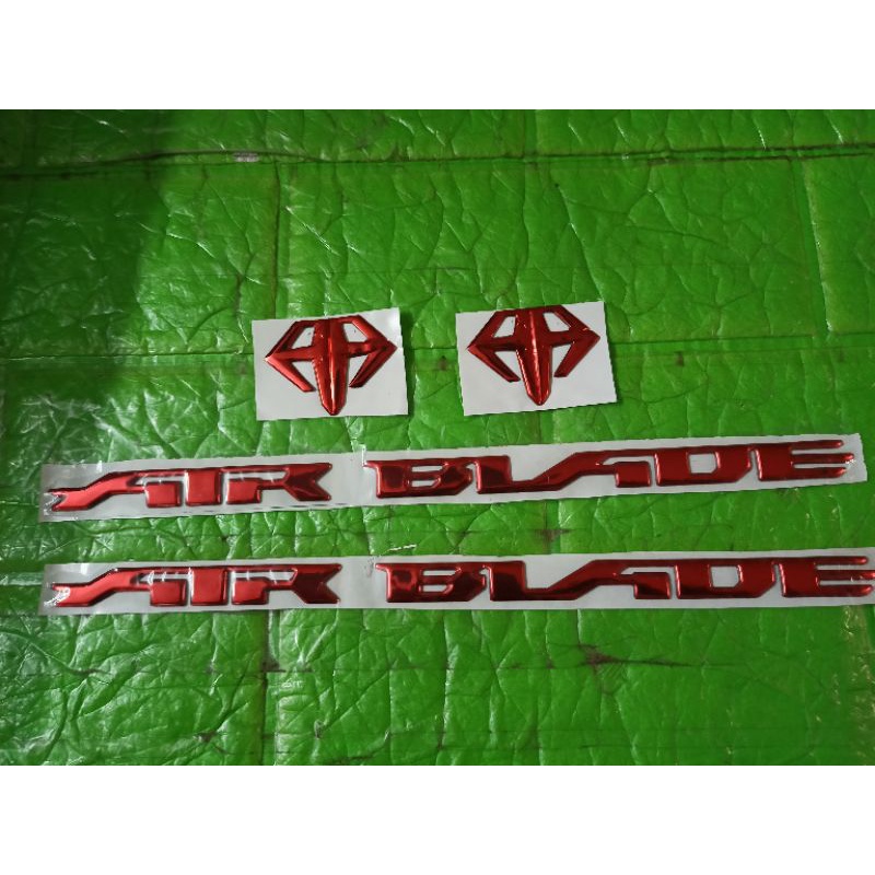 Bộ tem chữ nổi và lô gô Airblade 2017 màu đỏ