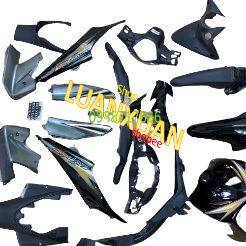 Bộ dàn áo xe WAVE S110 - RS110 màu ĐEN, nhựa ABS nguyên sinh