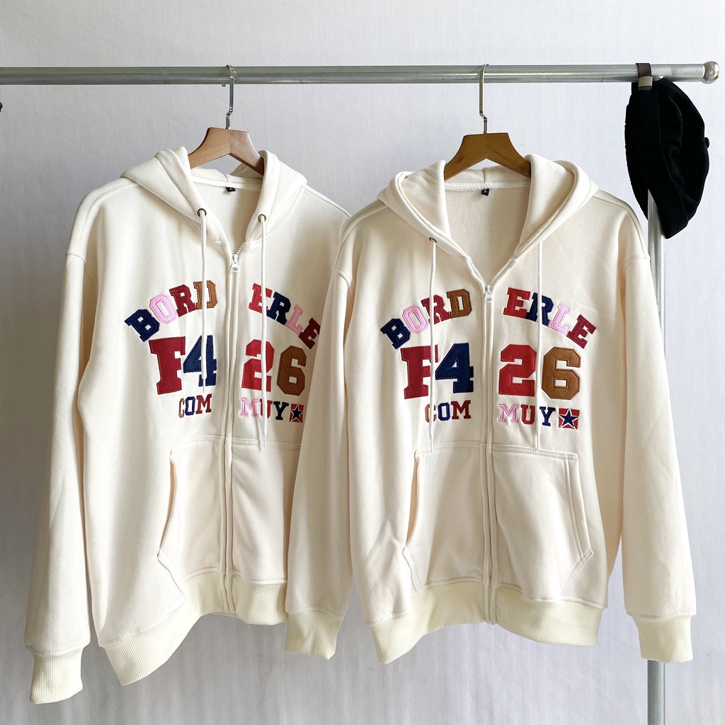 [sẵn]Áo khoác tay dài form rộng thêu F426 COMUY (ảnh thật tại shop) Tanazi Closet