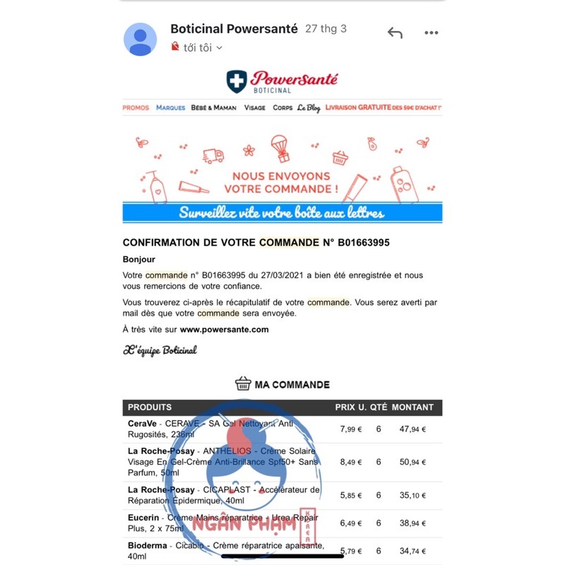 [ Bill Pháp ] Kem Dưỡng Bioderma Cicabio Tím