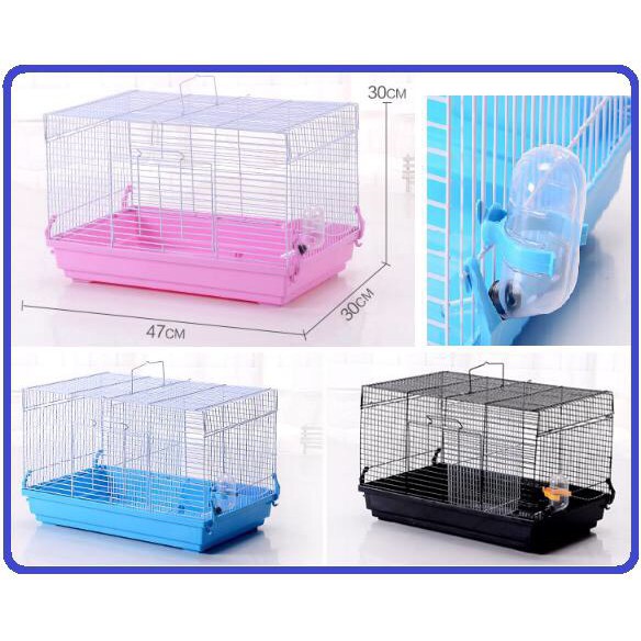 (HOẢ TỐC HCM)Lồng, chuồng sắt size đại 47x30x30 cho hamster, thỏ, bọ, nhím ....