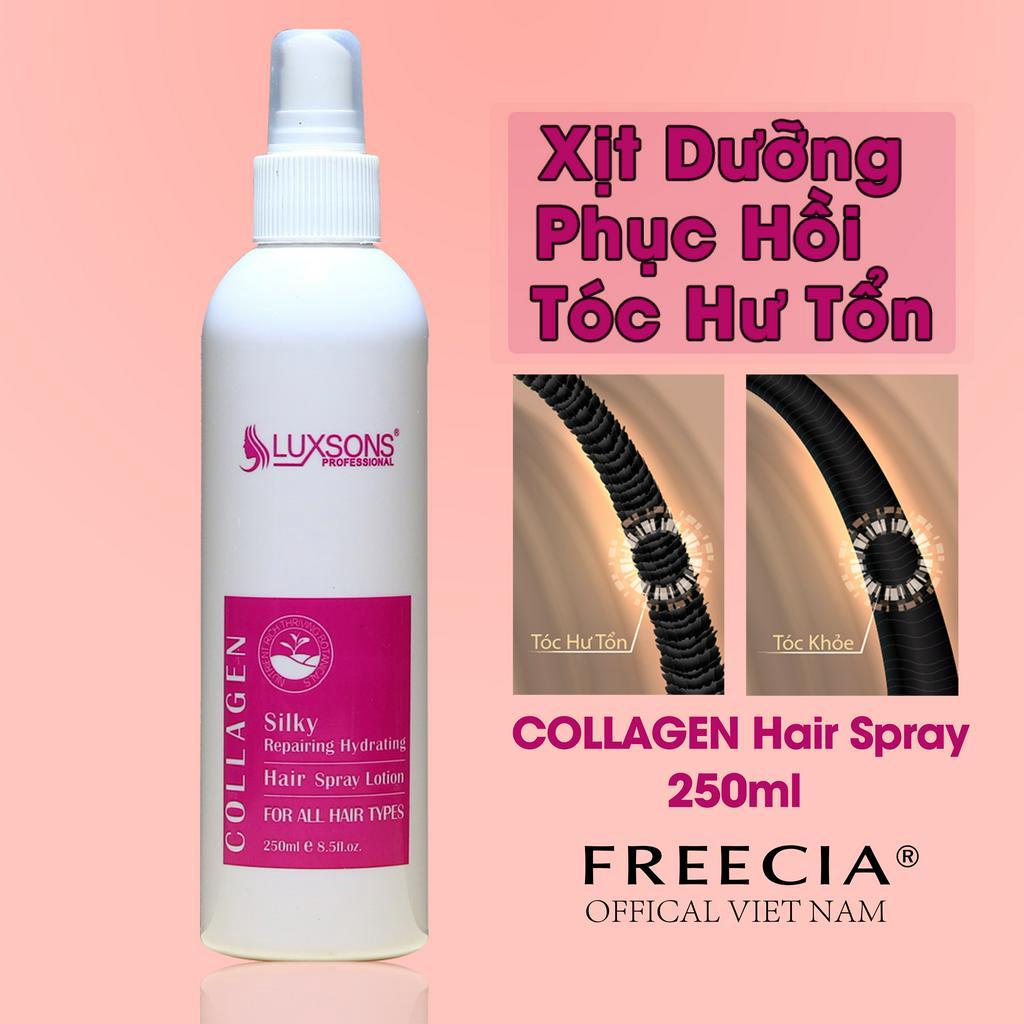 Xịt dưỡng phục hồi tóc hư tổn LUXSONS COLLAGEN Spray 250ml