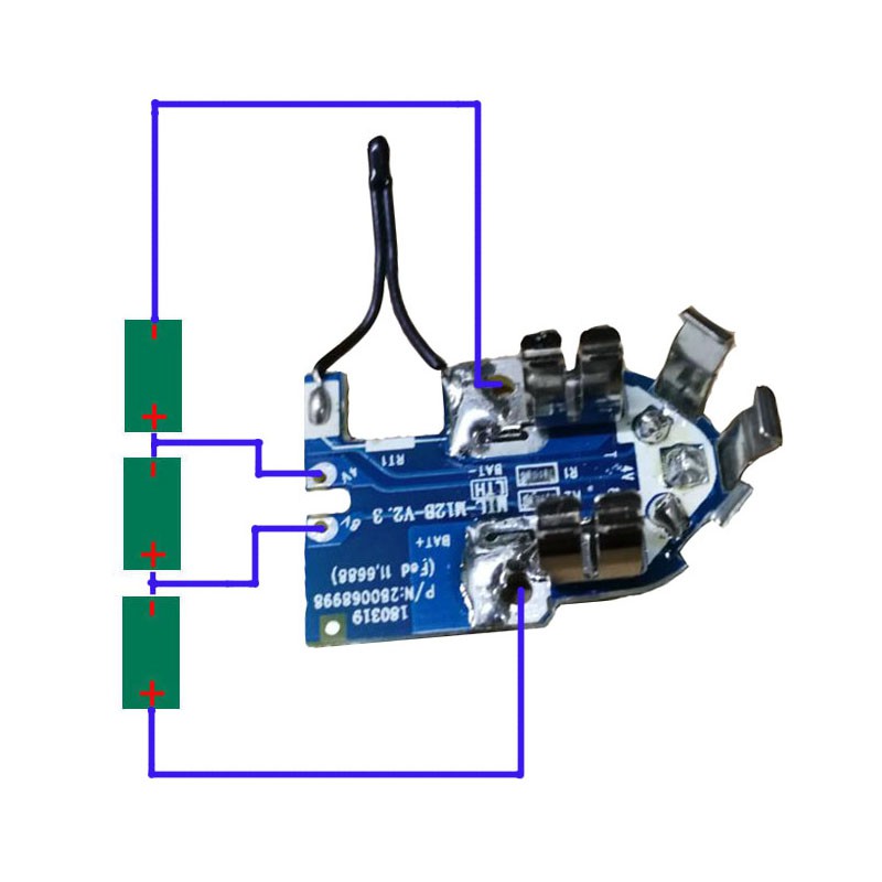 Vỏ mạch pin Milwaukee 10.8V - 12V Li-ion, mạch nhận sạc zin