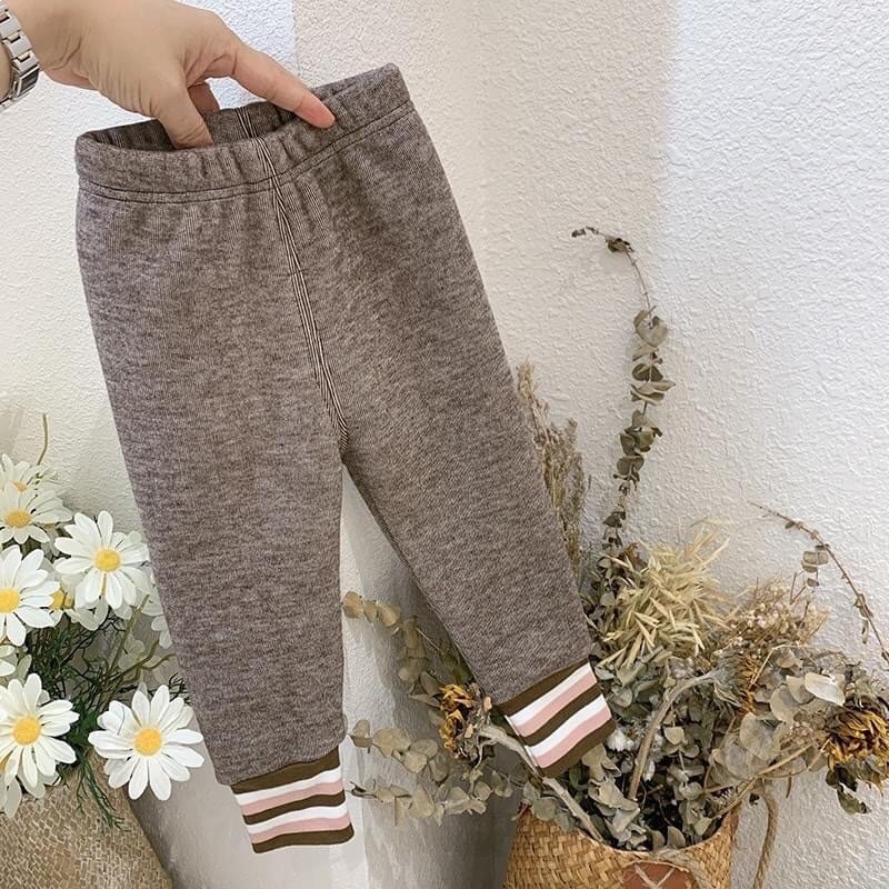 Quần legging Quảng Châu lót nỉ siêu ấm Unisex cho bé 9-22kg