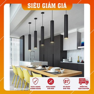 Đèn Thả - Đèn Thả Trần - Đèn Thả Trần Trang Trí rọi ống bơ CD-204B 5w 60cm ( Đen / Trắng ) Ánh Sáng Vàng