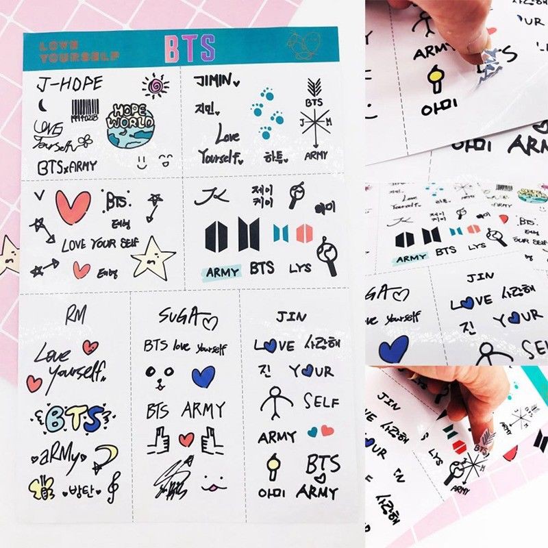Sticker dán trang trí laptop/điện thoại phong cách BTS KPOP 20 * 30cm
