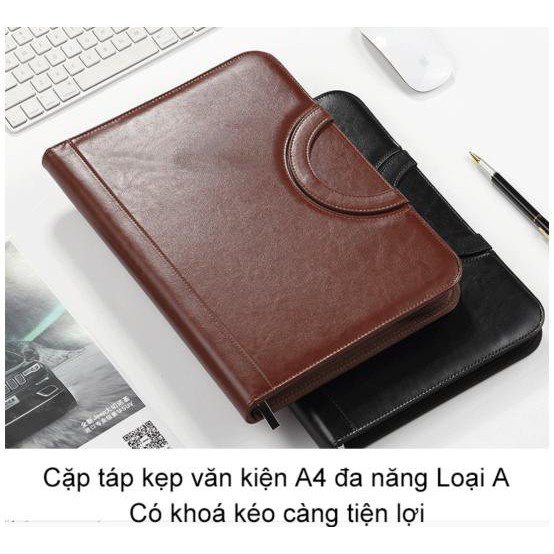 Cặp tài liệu kẹp văn kiện A4 đa năng có ngăn đựng máy tính bỏ túi và thẻ tín dụng - The Royal's Furniture | WebRaoVat - webraovat.net.vn