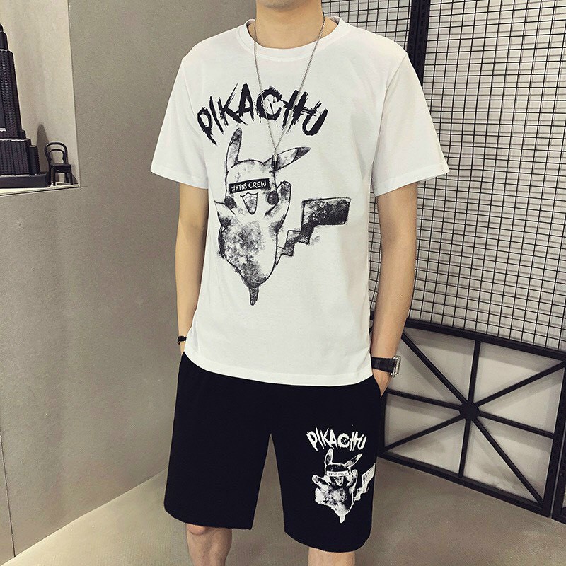 <FREE SHIP> Đồ bộ nam hè y hình, vải êm, mát, không ra màu, không đổ lông (pika..) | BigBuy360 - bigbuy360.vn