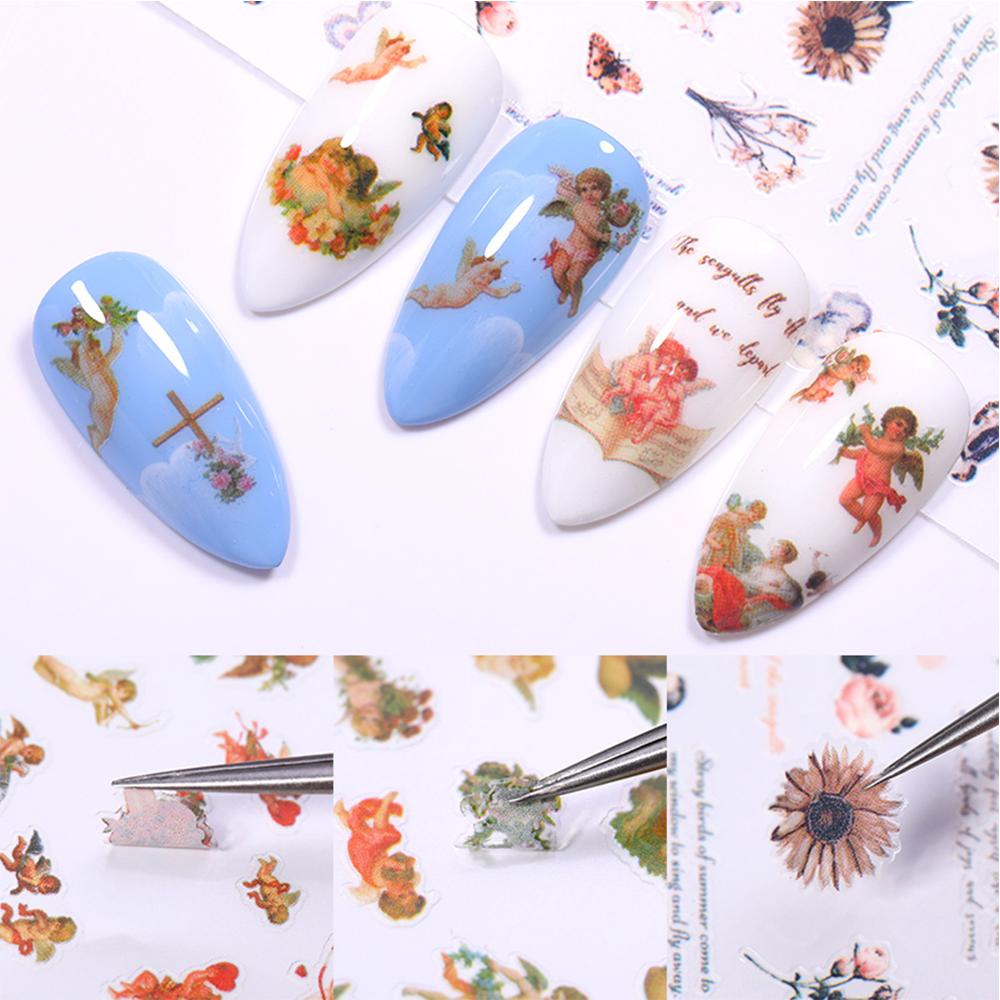 Giấy Foil Họa Tiết Hoa 3D Nhiều Màu Sắc Dán Móng Nghệ Thuật