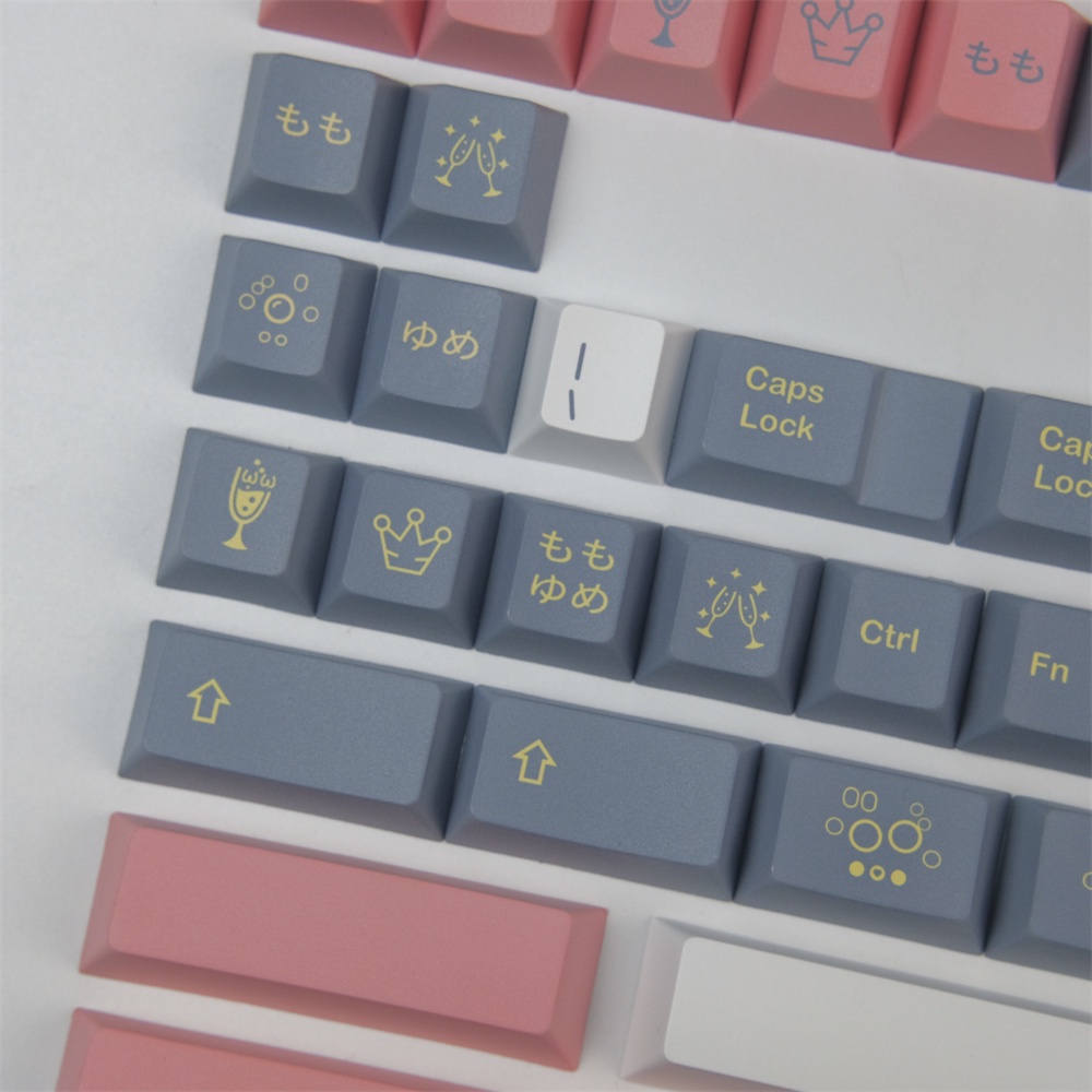 Nút Bàn Phím Gmk Momo Yume Keycap | Bộ 140 Phím Màu Nhuộm PBT Chất Lượng Cao | Bàn Phím Cơ Thích Hợp Cho 61/71/75/87/104.etc