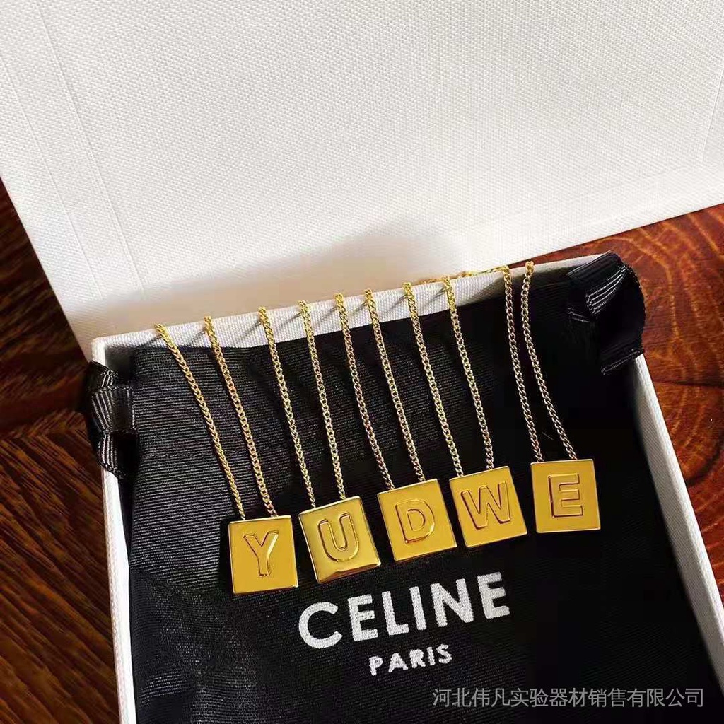 Dây Chuyền Bạc S925 Mặt Hình Vuông Khắc 26 Chữ Cái