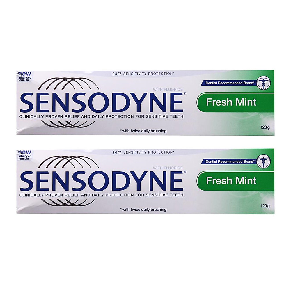 2 hộp kem đánh răng Sensodyne Fresh Mint 100g